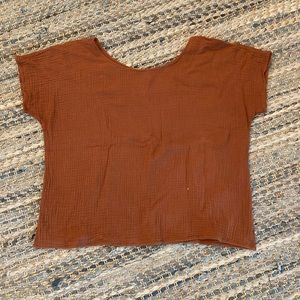 Uniform Handmade Gauze Box Top in Cinnamon